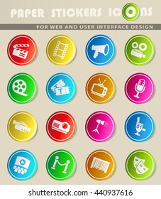 cinema web icons for user interface design