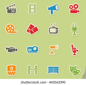 cinema web icons for user interface design
