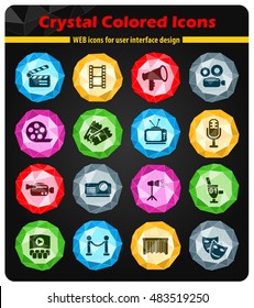 cinema web icons for user interface design