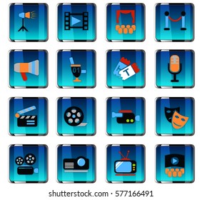cinema web icons for user interface design