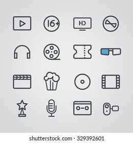 Cinema web silhouettes collection