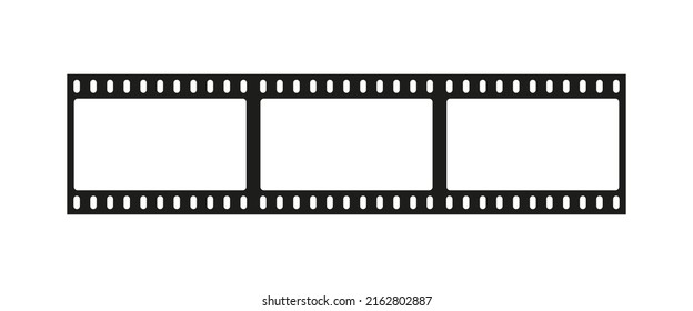 Icono de línea cinemática de película. La película en la que se graba la foto o el video, cámara, lente, medios, fotógrafo, filmación. Concepto de película. Icono de línea de vector para negocios y publicidad