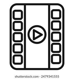 Cinematic Film Reel Icon Ideal for Movies and Video Production