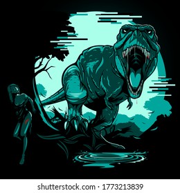 T-Rex 404-Seitenfehler glitching wird lebendig
KonzeptVektorgrafik