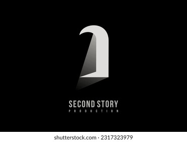 cinematic logo design for a film production with second story sense and a open the door symbol