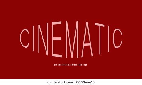 cinematic text effect template design. use for business brand and logo