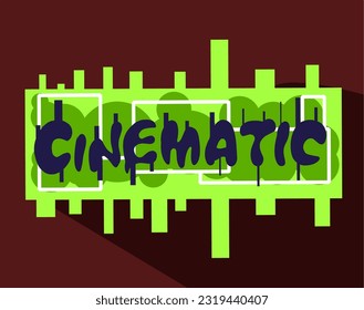 cinematic text effect template design. use for business brand and logo