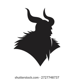 Logotipo do guerreiro viking cinemático com sensação épica