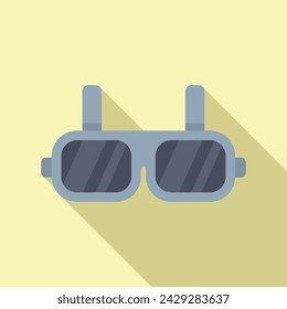 Cinematic vr glasses icon flat vector. Cyber game future. Glass innovation