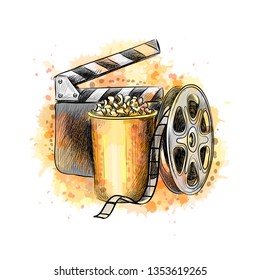 Movie Watercolor Images, Stock Photos & Vectors | Shutterstock