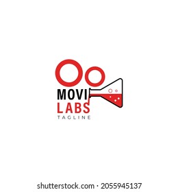 Cinematography Camera Laboratory Logo Design Template