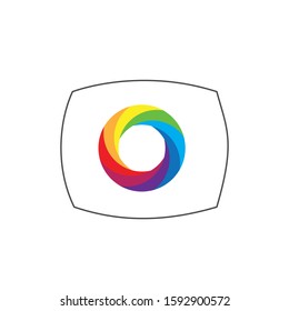 cinematography icon logo design template