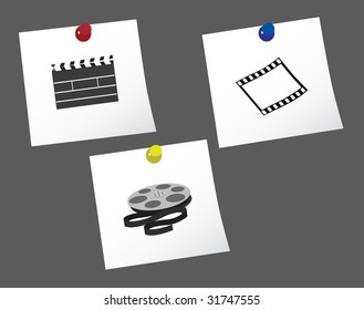 Cinematography icons set