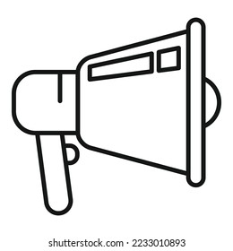 Cinematography megaphone icon outline vector. Film cinema. Movie camera