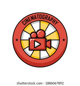 Cinematography vintage logo design. Easy to edit with vector file. Can use for your creative content. Especially about film and cinema.