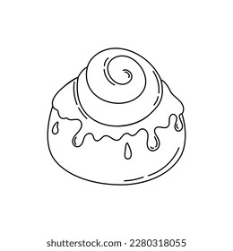 Cinnabon doodle Coloring book with vector for kids