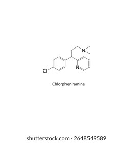 Estrutura esquelética cinamedrina. Ilustração esquemática do composto de amina simpaticomimética. Diagrama simples, fórmula química.