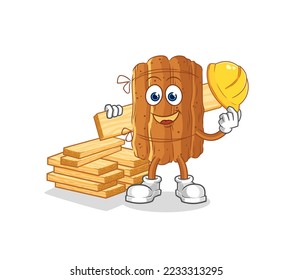 the cinnamon builder vector. cartoon character