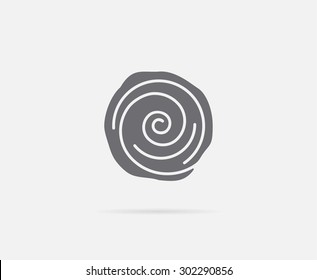 Cinnamon Bun Roll Vector Element or Icon, Illustration Ready for Print or Plotter Cut or Using as Logotype with High Quality