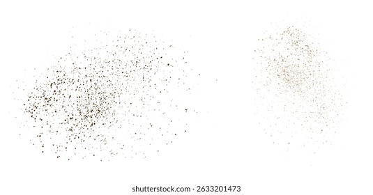 Cinnamon or cocoa coffee flying grunge texture splash background design