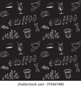 cinnamon, coffee, isolated vector  texture 