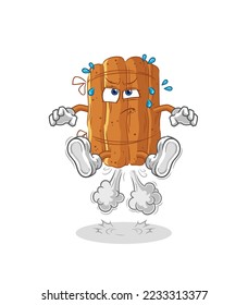 the cinnamon fart jumping illustration. character vector