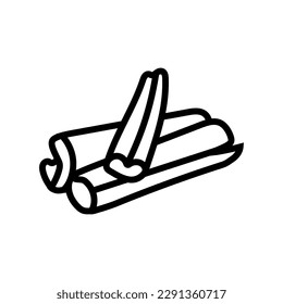 cinnamon food herb line icon vector. cinnamon food herb sign. isolated contour symbol black illustration
