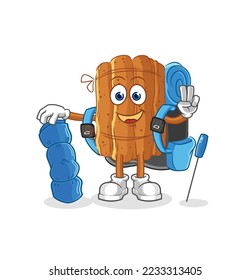 the cinnamon go camping mascot. cartoon vector