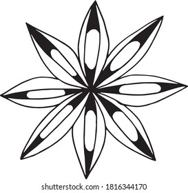 doodle vectorial dibujado a mano con canela. elemento único para el icono de diseño, etiqueta, menú, etiqueta. comida, condimentos, especias