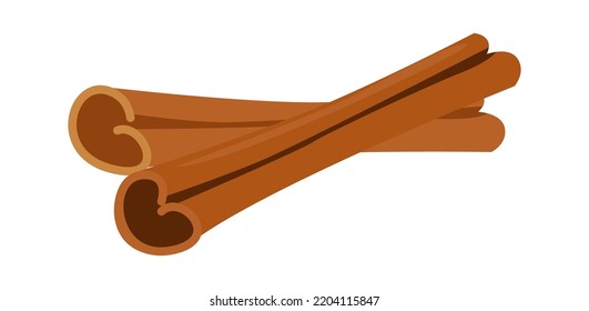 Cinnamon Herb Spice. Vector Illustration