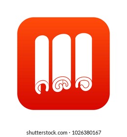 Cinnamon icon digital red for any design isolated on white vector illustration