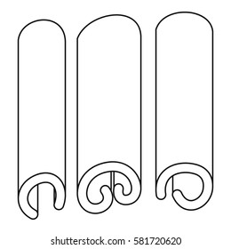 Cinnamon icon. Outline illustration of cinnamon vector icon for web