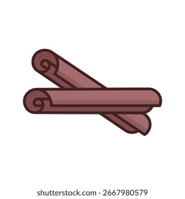 Plantilla de diseño de Vector de icono de canela simple y limpia