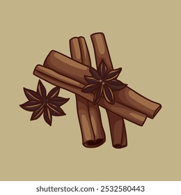 Canela. Ingredientes para el vino caliente
