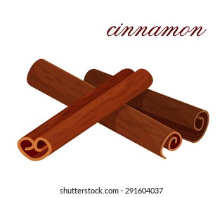 cinnamon isolated on white background