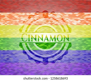 Cinnamon lgbt colors emblem 