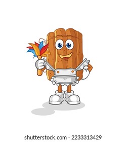 the cinnamon maid mascot. cartoon vector