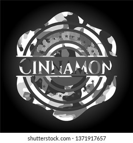 Cinnamon on grey camo texture