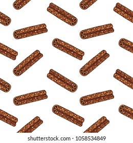cinnamon pattern on white background
