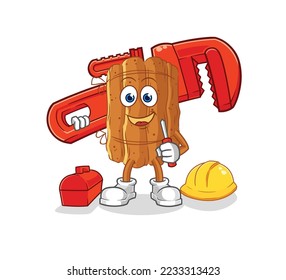 the cinnamon plumber cartoon. cartoon mascot vector