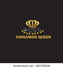 Cinnamon queen it's a unique logo design  with stars and bubbles 