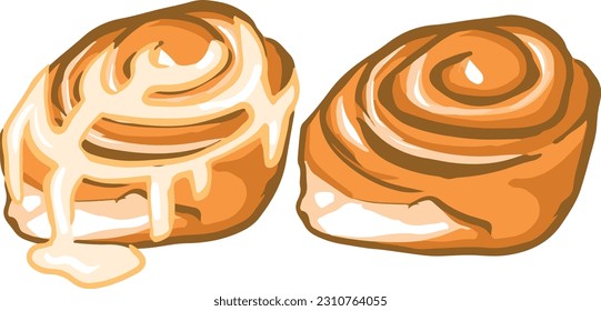 Cinnamon Roll bread with cream and without cream