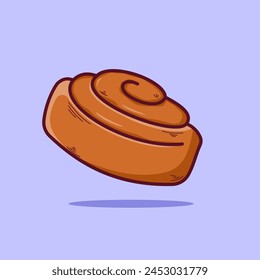 Cinnamon Roll Cake Vector Illustration