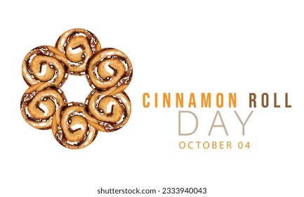 Cinnamon Roll day. background, banner, card, poster, template. Vector illustration.