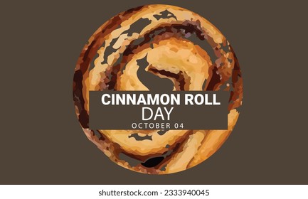 Cinnamon Roll day. background, banner, card, poster, template. Vector illustration.