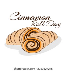 cinnamon roll day concept. illustration vector