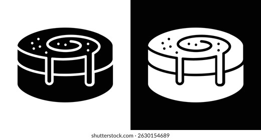 Cinnamon roll icon concept, vector illustration