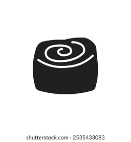 Icono de Cinnamon Roll Ilustración de línea plana