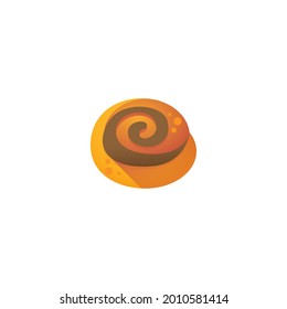cinnamon roll Icon Isolated On White Background 