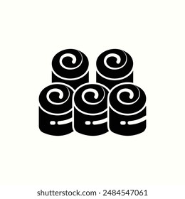 cinnamon roll icon, isolated icon theme bakery